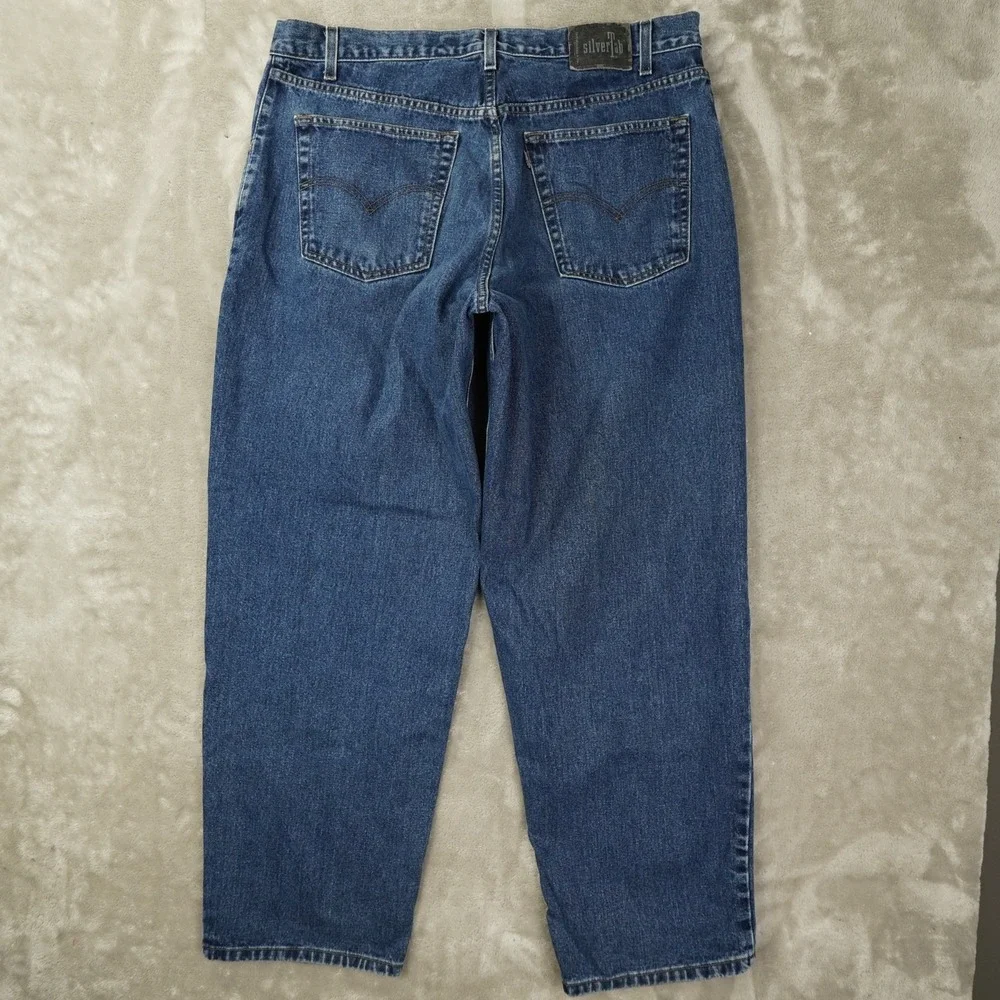 Levi's Vintage 1999 Silvertab Jeans Baggy Men's 38x31 Blue Dark Wash Streetwear